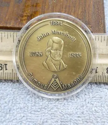 Masonic Medal Coin Famous Masons John Marshall Scottish Rite 1994 ! • $8.96