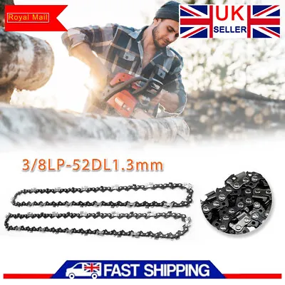 2X 14inch 52 Drive 3/8 Pitch Links Chainsaw Saw Chain Parts Tool Chainsaw Blade • £8.59