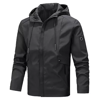 Mens Autumn /Winter Fashion Casual Windproof Zipper Hooded Windbreaker Jackets • $51.80