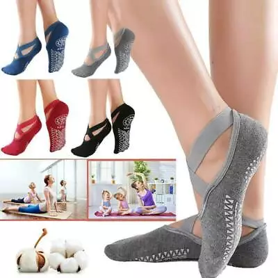 Yoga Socks Women Ladies Girl Non-slip Barre Socks With Straps Ballet Dance Socks • $12.63