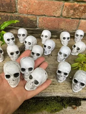 18 PCS Mini Skulls Voodoo Zombie Loot Halloween Decorations Props Favors 4cm • £8.99