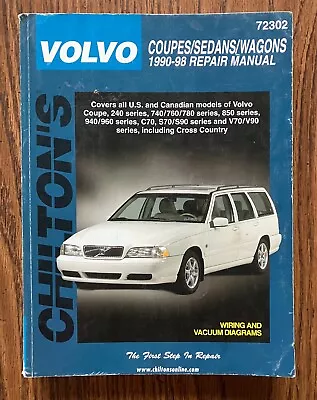 Volvo Coupes/Sedans/Wagons 1990-98 Repair Manual (72302) • $10