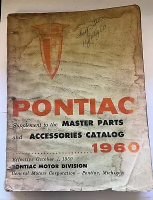 $24.95 • Buy 1960 Pontiac Supplement To The Master Parts And Accessories Catalog