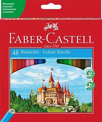 Faber-Castell 120148 Environmentally-Friendly Colouring Pencils 48-Pack Sharpene • $22.97