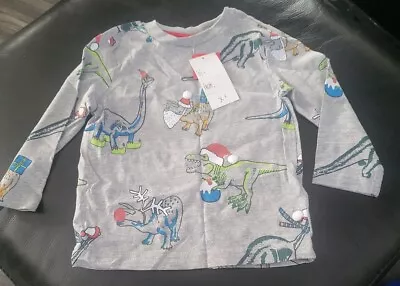 Christmas Jumper   DINOSAUR  Size 12 To 18 Months Bnwt • £3