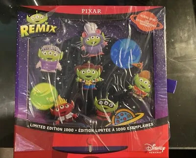 Disney Store Alien Remix Jumbo Pin Set Limited Edition 1000 VISA Card Holder • $64.99