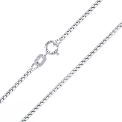 10K Solid White Gold Box Chain 0.6mm 16'' 18'' 20'' 22'' 24' 26'' 28'' 30'' • $85.99