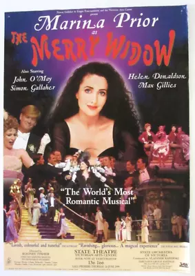 Marina Prior / The Merry Widow Musical Original Tour Poster • $35.62