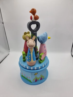 £15 • Buy Beatrix Potter Peter Rabbit Wooden Turning Toy Musical Carousel Collectable