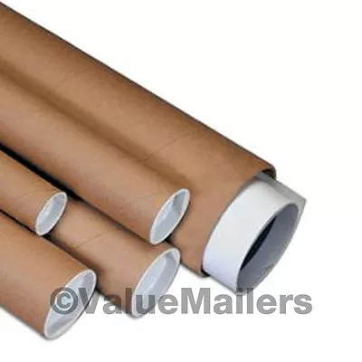 Tubes 24 - 3 X 20 Kraft Mailing Shipping Packing Storage With Caps 3x20 • $59.95