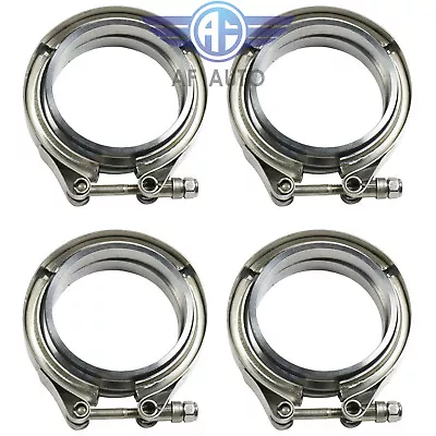 4pcs For Turbo Exhaust Downpipes Stainless Steel V-Band Flange & Clamp Kit 3  • $45.99