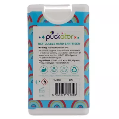 2 Pack - Refillable Hand Sanitiser Rainbow Travel Size Fits In Your Pocket • £2