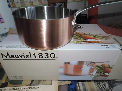 Mauviel Sauce Pan Copper 16 Cm Induction New 1.5 Liter • $99