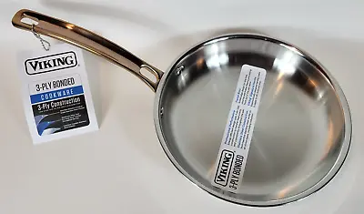 Viking 3-Ply Stainless Steel Fry Pan 8  With Copper Handle • $50