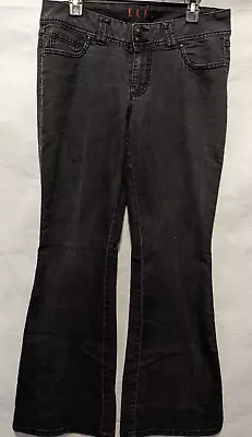 Elle Women’s Bootcut Stretch Denim Jeans Size 12R Black Faded • $7