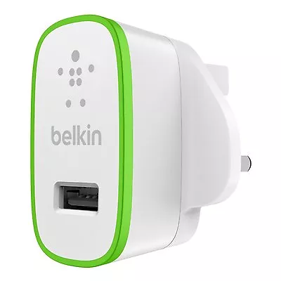 £6.99 • Buy Belkin 2.1 Amp USB AC Wall Charger Universal For IPhone 7 6s 6 Plus Smartphones