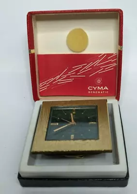 Vintage Cyma Swiss Sonomatic Portable Traveling Alarm Clock Boxed • $21.50