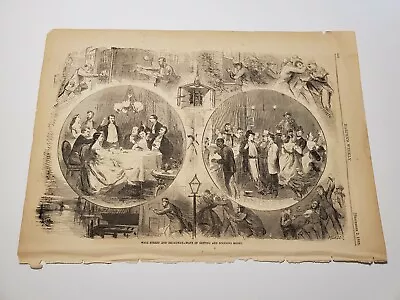 Wall Street And Broadway Ways Of Getting And Spending Money C. 1865 Engraving • $19.95