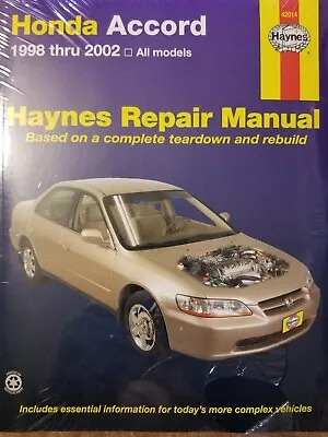 Haynes Honda Accord Repair Manual 1998 Thru 2002  Series Sealed 42014 • $28.99