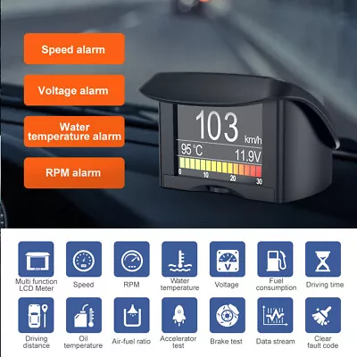 Car Digital GPS Speedometer HUD Gauge Inclinometer Compass Slope Meter Level US • $42.99