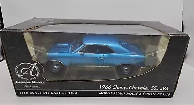 Ertl American Muscle Authentic’s 1:18 1966 Chevelle Ss Blue • $81