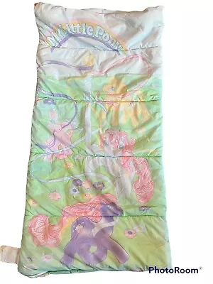 Vintage My Little Pony Horse Sleeping Bag Soft Pastels Hasbro YKK Zip  80 90s • $30.98