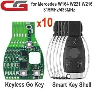 CG MB 08 Version Keyless Go Key For Mercedes W164/W221/W216 With Smart Key Shell • $34.95