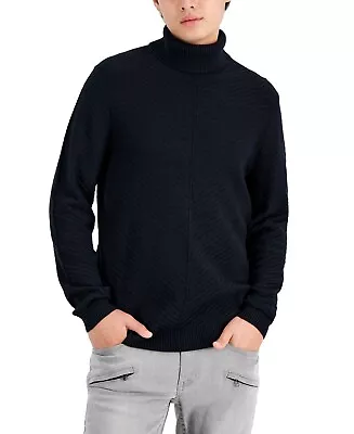 INC International Concepts Mens Axel Turtleneck Sweater Deep Black 2XL • $34.75