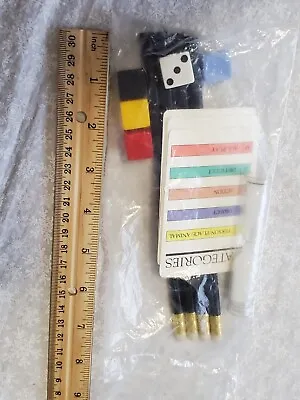 New Vintage 1985 PICTIONARY Game Replacement Pieces Parts Paper Pads Dice Timer • $3.95