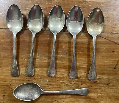 Vintage Grosvenor Set Of 6 Silver Plate Epns Cutlery Dessert  Spoons • $5.99