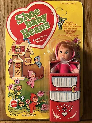 Vintage 70s Mattel Shoe Baby Beans Pretty Party Doll Toy 1978 In Packaging • $12
