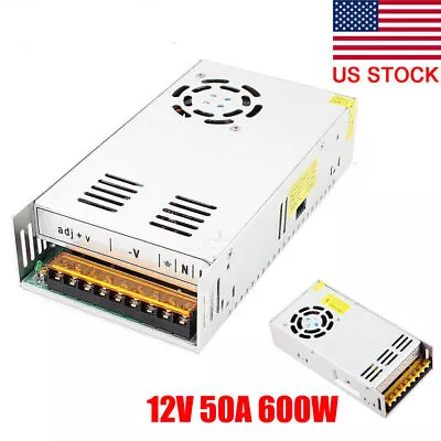 $27.19 • Buy AC TO DC 12V 50A 600W Switch Power Supply Adapter Driver For Led Strip Light