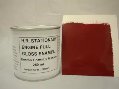 £13.45 • Buy 1 X 250ml Ruston Hornsby Maroon / Burgundy. Stationary Engine Gloss Enamel Paint