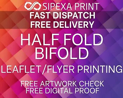 A5 Half Fold Leaflet Printing A5 Folded Takeaway Menu Printing Bifold Flyer • £35