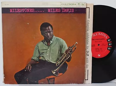 Miles Davis LP “Milestones” ~ Columbia CL 1193 ~ 6-Eye DG Mono ~ VG+ Nice Copy • $90