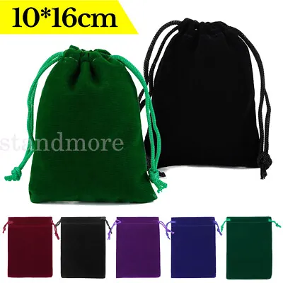 5/10/20X Small Velvet Cloth Drawstring Bags Gift Bag Jewelry Ring Earring Pouch • £2.10