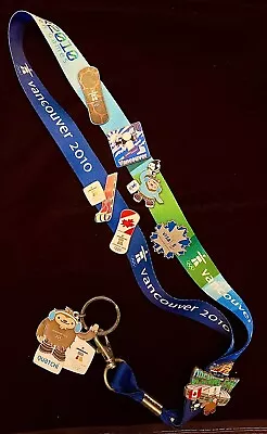 Vancouver 2010 Olympics Officially Licensed Quatchi Lanyard With 7 Pins • $30