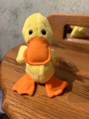 Ty Beanie Baby Quackers The Duck 1994 5th Generation W/tag & Tag Protector  • $5