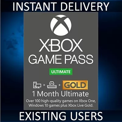 XBOX LIVE 1 Month + Game Pass Ultimate Code New & Existing Users INSTANT DISPATC • £12.99