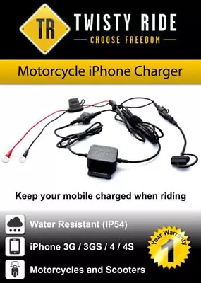 Twisty Ride IPhone 3/3GS/4/4S Motorcycle/Scooter IPhone Charger • £14.99