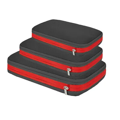 $20.56 • Buy Storage Bag Compression Packing Cubes Travel Luggage Organizers W/ 2 Compartmen