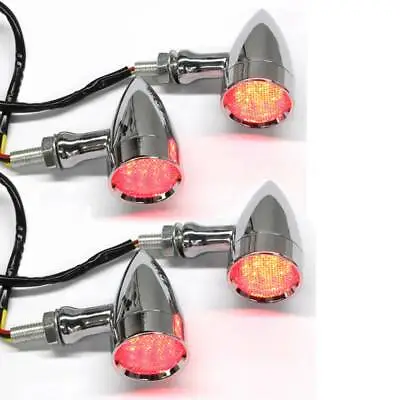 4X Motorcycle LED Turn Signals Blinker Light For Kawasaki Vulcan VN 500 900 1500 • $39.19