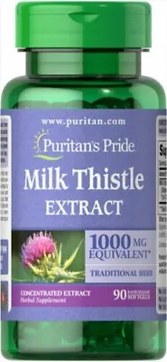 Milk Thistle 4:1 Extract 1000mg (Silymarin) Concentrated Extract 90 Sgl Exp 2026 • $10.90