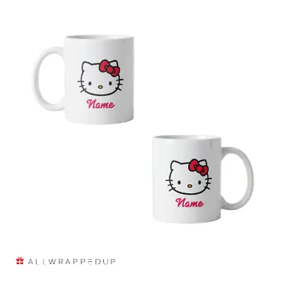 Personalised Hello Kitty Name Mug  Coffee Tea Cup Drink Mug 11oz • £7