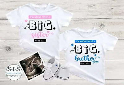 £10 • Buy I'm Going To Be A Big Brother / Sister, Pregnancy Announcement Outfit For Kids
