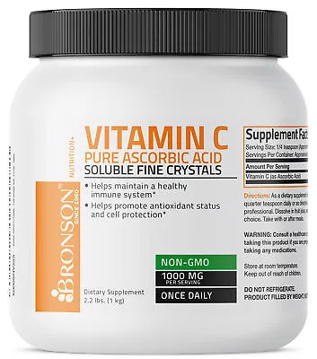 Vitamin C Powder Pure Ascorbic Acid Soluble Fine Non GMO Crystals Powder • $19.99