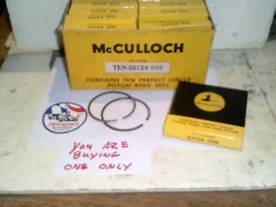 VINTAGE NOS McCULLOCH PISTON THICK RINGS .010 MC 5 10 49 GO KART CHAINSAW PART • $19.99