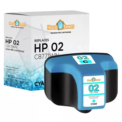 Cyan C8771WN Cartridge For HP 02 Photosmart Printers C5100 C6100 • $5.95