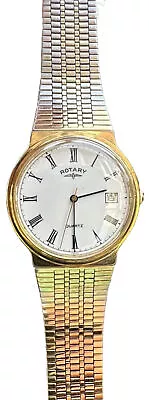 Rotary Watch Slim Vintage Gold Bracelet Date • £50