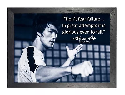 Bruce Lee 52 Hong Kong American Actor Film Director Martial Arts Quote Poster • £7.99